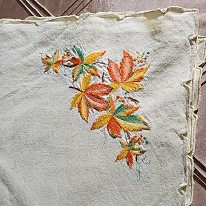 Embroidered cotton tablecloth, handmade